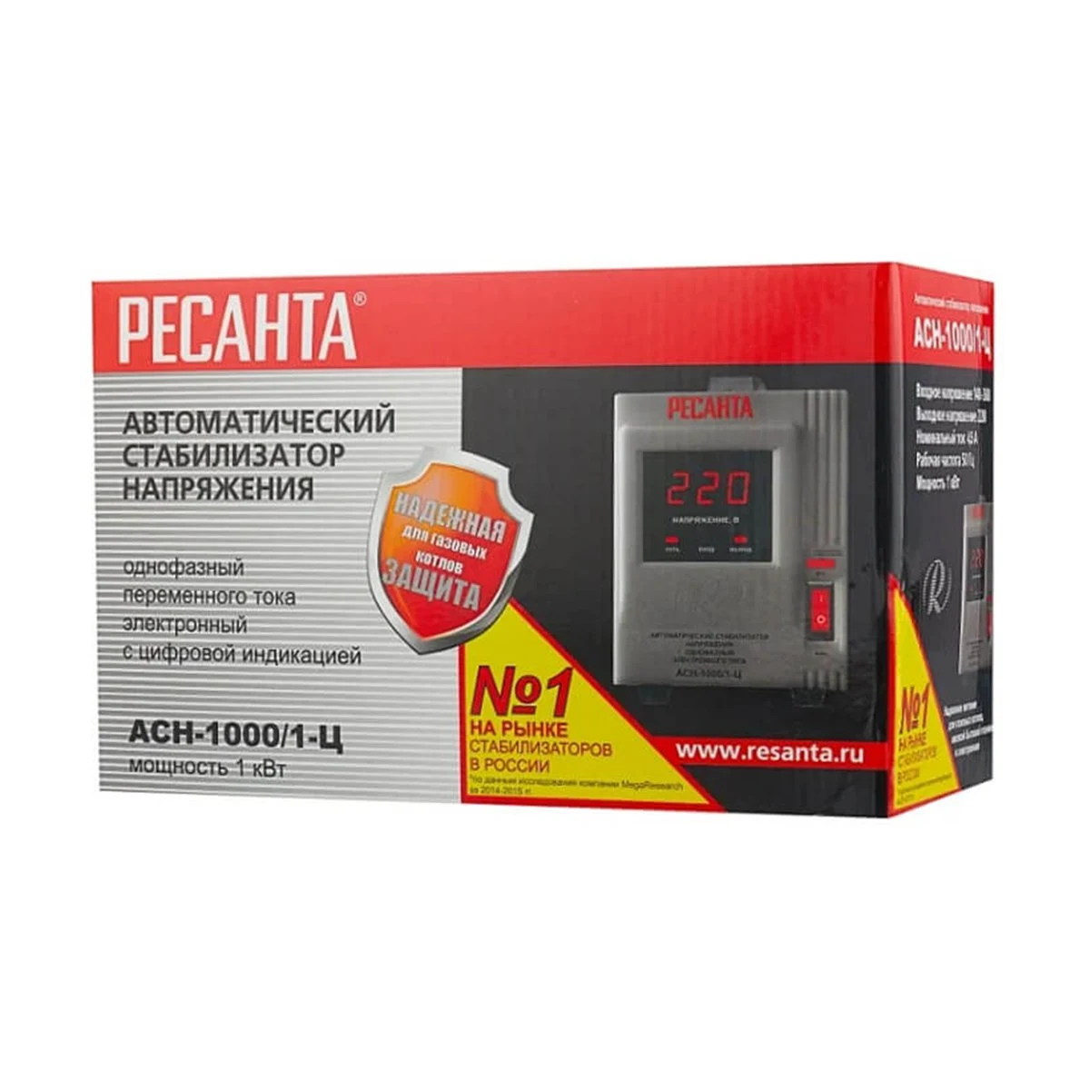 Мини-фото 4. Стабилизатор напряжения Ресанта АСН-1000/1-Ц