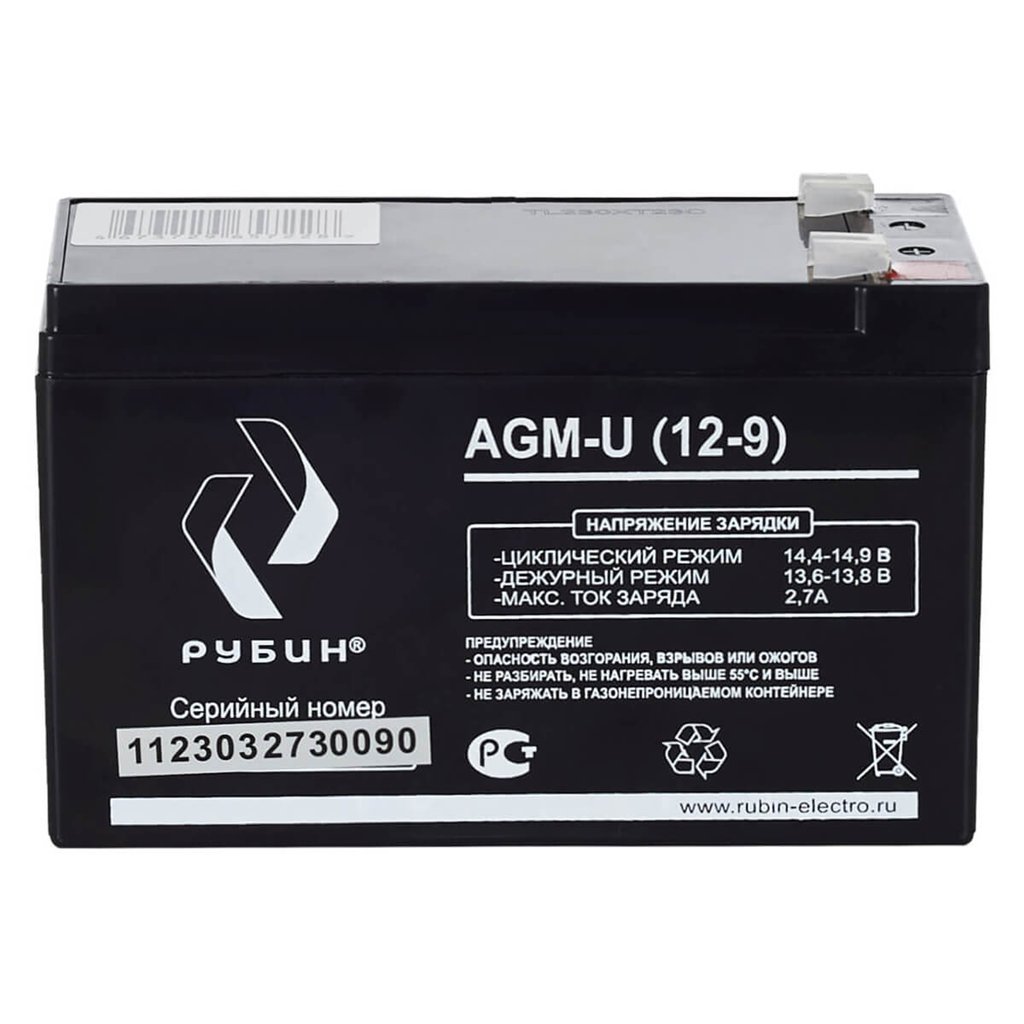 Мини-фото 4. Аккумулятор Рубин AGM-U (12-9)