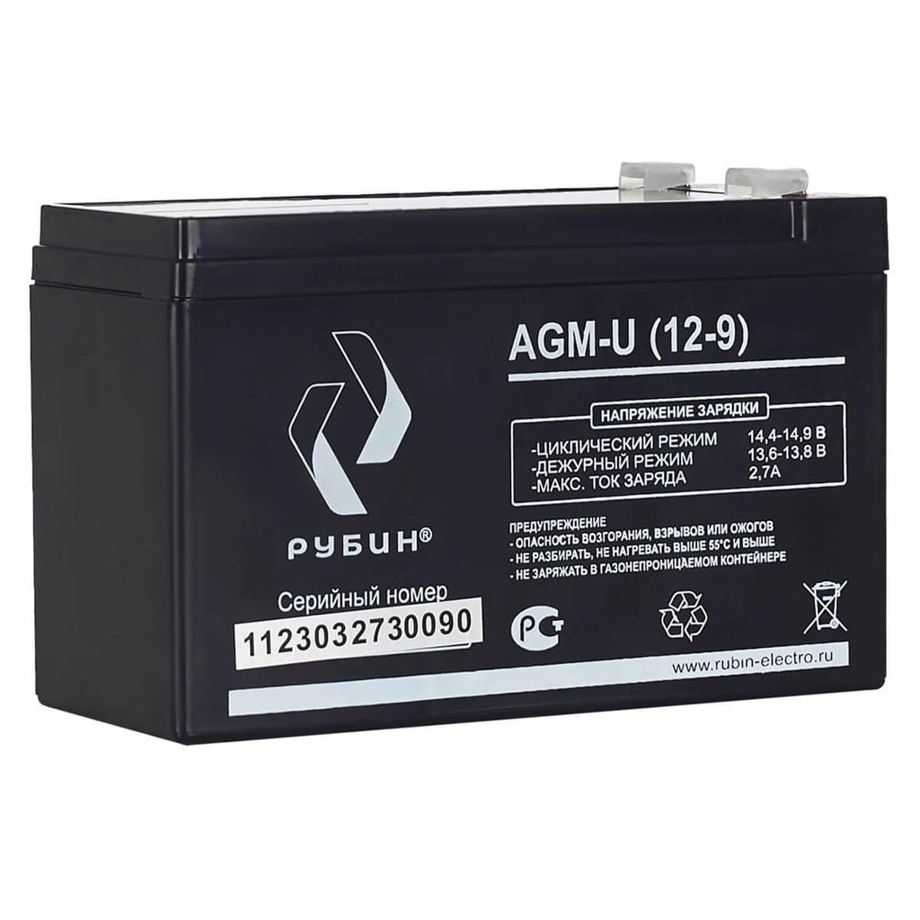 Мини-фото 5. Аккумулятор Рубин AGM-U (12-9)