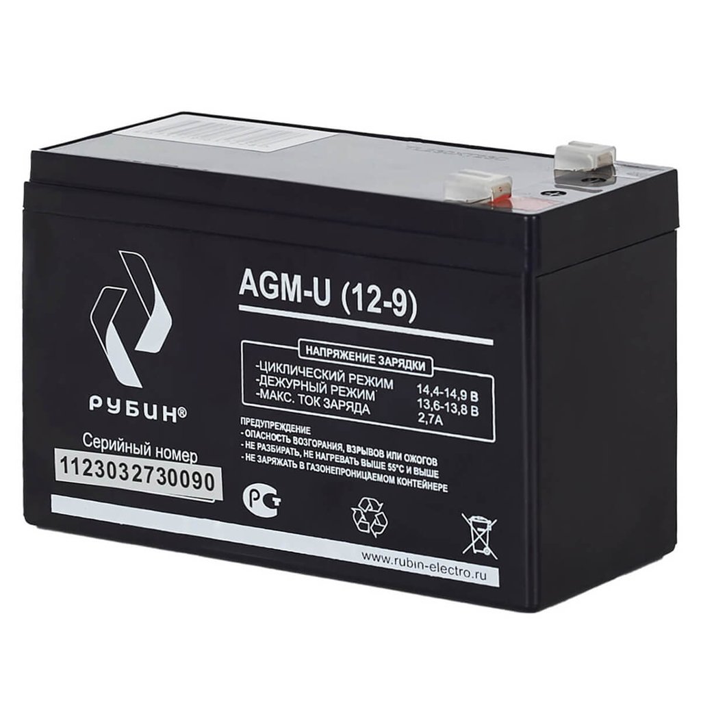 Мини-фото 6. Аккумулятор Рубин AGM-U (12-9)